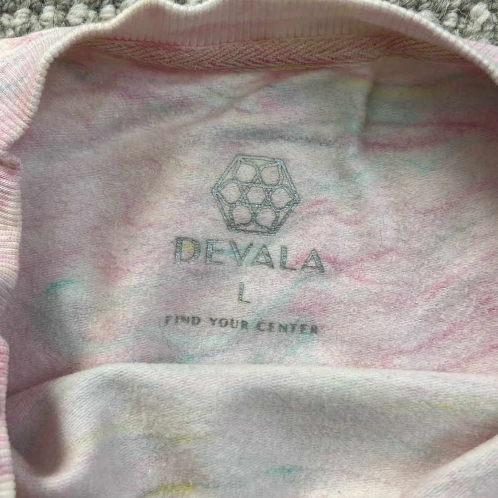 Devala Rainbow Marble Cropped Pullover - image 3